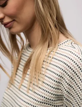 Gestreiftes Shirt female Weiß