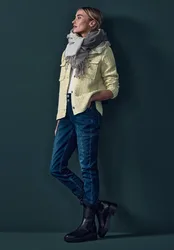 Bouclé-Jacke female Gelb