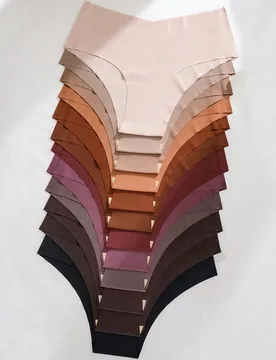 Conjunto de 12 piezas de pantis de bikini a rayas sin costuras de uso diario, de estilo minimalista y casual - Shein - FashionsVida
