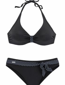 BUFFALO Bikini negro / blanco