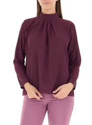 Blusa drappeggiata BORDEAUX L