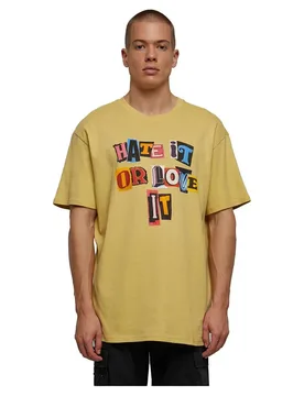 Mister T-shirt à Manches Courtes Hey It Or Love It Oversize Palemoss S - TEE - FashionsVida