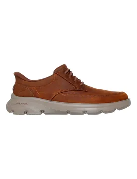 Scarpe stringate cuoio in materiale tecnico con soletta Arch Fit Garza Rowan 43 - Skechers - FashionsVida