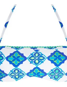 Top bikini de mujer, sujetador bandeau copa con foam aros y sin push Cierre metálico espalda Tirantes amovibles - Antigel - FashionsVida