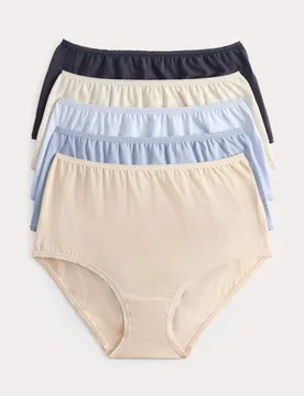 Pk Cotton Lycra® Full Briefs Blue Mix female - M&S - FashionsVida
