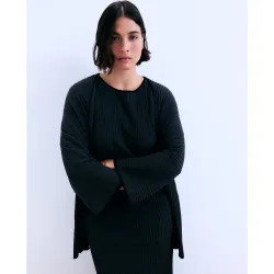 Chaqueta de punto de mujer lisa