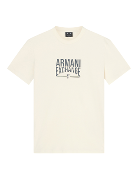 Para hombre. XM002452AF10334U1074 Camiseta Slim Cream (S), Casual, Algodón, Manga corta