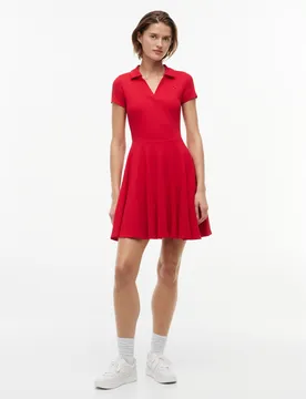 TJW RIB F&F POLO MINI DRESS EXT female