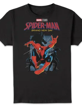 Unisex Spider-Man: Brand New Day - Web Shot T-Shirt - Black Size: Medium - Black - Size: M - Marvel - FashionsVida