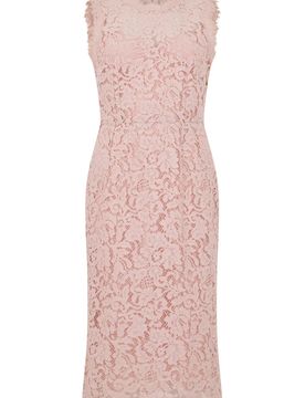 Sleeveless Midi Lace Cotton-Viscose Dress