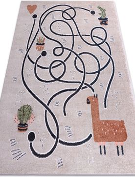 Teppiche Teppich Fun Game Für Kinder, Spiel, Lama 140x190 Cm 140x190 Cm