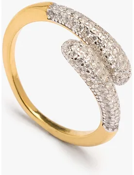 Anillo de plata de ley con circonitas cruzado - Parfois - FashionsVida