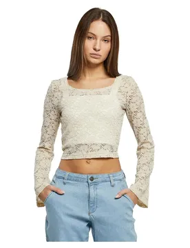 Maglietta A Maniche Lunghe Lace Soft Seagrass 4XL