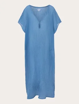 Vestido largo de algodón - Ateliers Français de Confection - FashionsVida