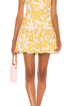 Yellow Bells Fit and Flare Mini Dress - Zimmermann - FashionsVida