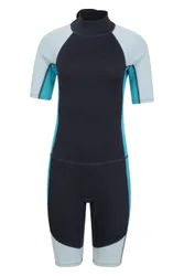Womens Shorty Wetsuit With Easy Glide Zip Fastening Swimwear Navy - Size Uk 12-14 (Womens)