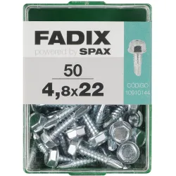 Tornillo Roscachapa Cabeza Hexagonal Ø4,8 x 22 mm - Caja 50 Uds