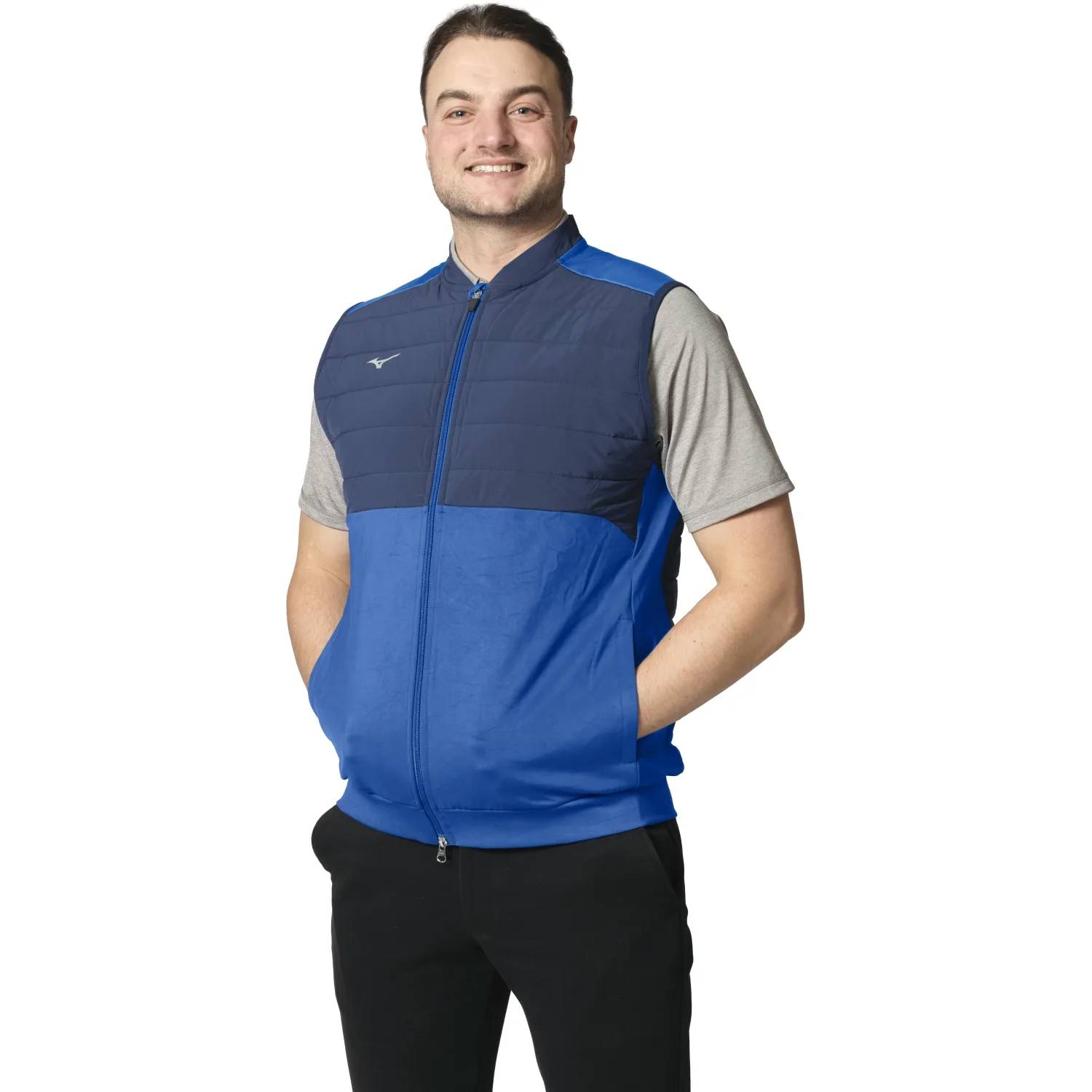Weste Hybrid Bomber Gilet, blau m - Mizuno - FashionsVida