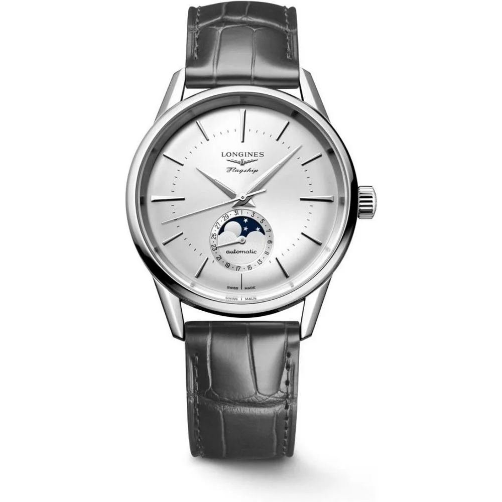 Reloj de hombre Flagship Heritage L48154722 automático de acero gris - Longines - FashionsVida
