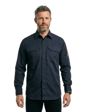 Chemise à Manches Longues Multisafe 09004 Dark Navy 41-42 - MASCOT - FashionsVida