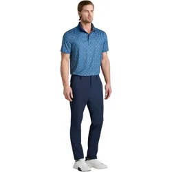 Polo Triple/G Tech, navy/grün/hellblau m