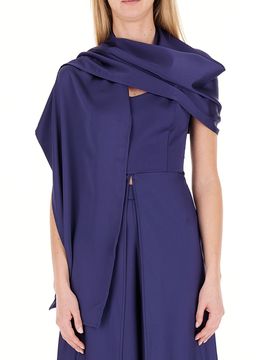 Stola in satin BLU OCEANO TU