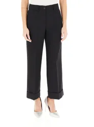 Pantalone con risvolto NERO 40