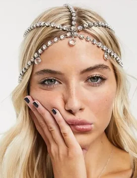 Luxury Rhinestone Head Chain Forehead Jewelry Bohemian Wedding Festival Bridal Silver Hair Chain Women Accessories - Aliexpress - FashionsVida
