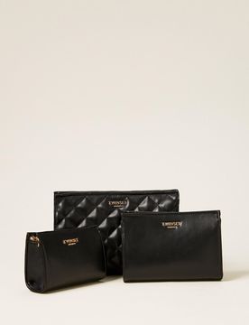 Ensemble de trousses de toilette avec inscription siglée