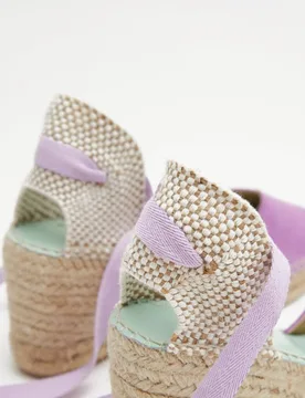 Alpargatas con cintas de mujer intercambiables en ante - star love - FashionsVida