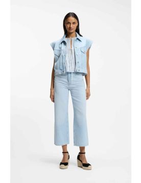 Para mujer. 50561036 Chaleco Regular Fit en denim (L), Casual, Algodón, Sin mangas / Tirantes