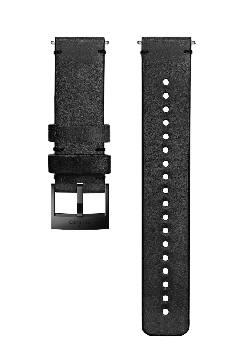 Bracelet cuir Black Black 24 mm Suunto Urban 2 taille M