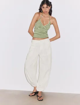 Cargo-Popelinhose Steingrau 32 - Stradivarius - FashionsVida
