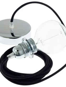 Cables Lampe Suspendue Pendel Pour Abat-jour Rc04 2 M Black / Chrome Plated One Size - Creative - FashionsVida