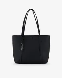 Shopping bag Exchange in similpelle martellata con logo sul davanti e chiusura a zip