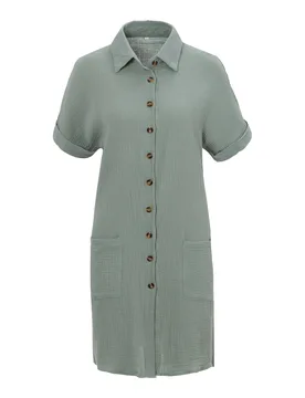 Hemdblusen-Kleid „Helena“ M gruen - wedolina - FashionsVida