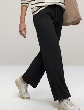 High Waist Wide Leg Hose im Casual Fit female Schwarz