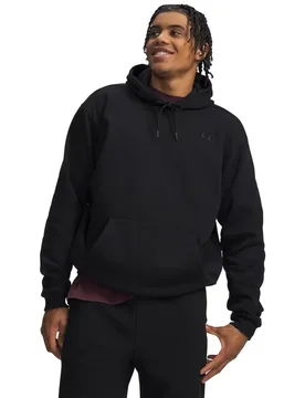 Sweat à Capuche Icon Heavyweight Terry Black / Ultimate Black L - Under armour - FashionsVida