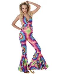 Er-Jahre Batik-Jumpsuit Damenkostüm bunt