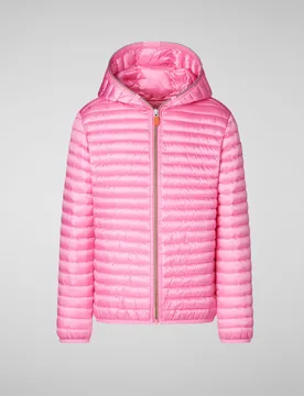 Piumino Rosy rosa con cappuccio fisso e imbottitura in Plumtech® - Save the Duck - FashionsVida