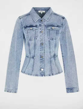 Cazadora vaquera de mujer corte entallado - Morgan - FashionsVida