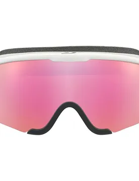 Masque De Ski Sniper Evo M White Shiny Grey clair / Pink Clair Flash Pink/CAT3 Homme