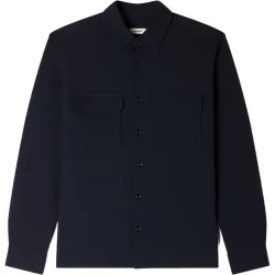 Sobrecamisa de hombre con bolsillos de parche y manga larga