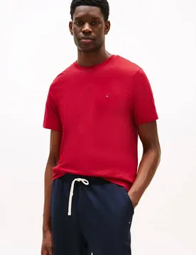 Pure Cotton Jersey Crew Neck T-Shirt Red male - Tommy hilfiger - FashionsVida