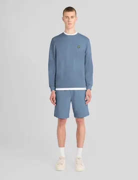 Men's Everyday Cotton Sweat Shorts Ocean Sky - Lyle & Scott - FashionsVida