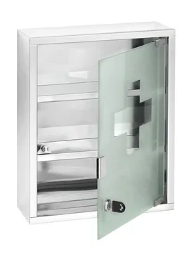 Medikamentenschrank Edelstahl glänzend 30 x 40 cm - WENKO - FashionsVida