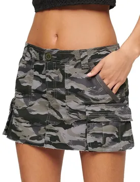 Minigonna Vintage Utility Wave Tiger Camo M