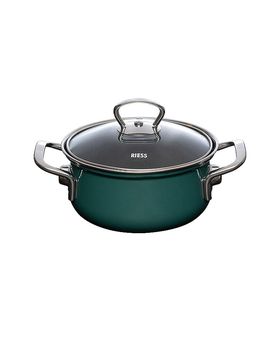 Cacerola con tapa de vidrio TEAL 16cm/1l Azul verdoso gasolina