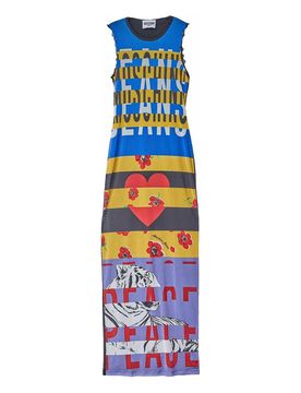 Moschino Vestito Lungo Tulle Stampa