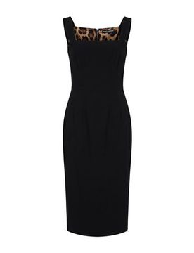 DOLCE&GABBANA Midi-Kleid Damen Schwarz 38,40,42 Damen